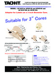 Tach-It 3 in. Core Adaptor Spec Sheet