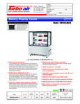 BAKERY CASE 48"REFRIG 3 SHEL SS R290--51.38X47.25X27.5 spec sheet BAKERY CASE 48"REFRIG 3 SHEL SS R290--51.38X47.25X27.5 spec sheet
