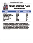 Lucas Oil Power Steering Fluid Specsheet