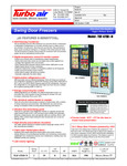 Turbo Air Refrigeration Specsheet Turbo Air Refrigeration Specsheet