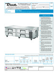 True TRCB-72-HC 72 3/8" Refrigerated Chef Base with 4 Drawers