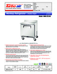 Turbo Air MWR-27S-N6 Specsheet