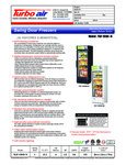 Turbo Air TGF-15SD-N Specsheet Turbo Air TGF-15SD-N Specsheet