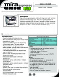 Unic Mira Twin Espresso Spec Sheet