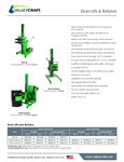 Valley Craft Drum Lifts and Rotators Spec Sheet