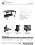 Valley Craft _Welded Work Tables_Sell Sheet