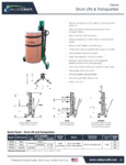 Valley Craft Barrel Hawk III Drum Handler Spec Sheet