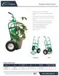 Valley Craft Heavy Duty Nursery Hand Truck Spec Sheet