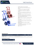Valley Craft HVAC Hand Truck Spec Sheet Valley Craft HVAC Hand Truck Spec Sheet
