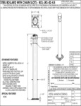 Vestil Steel Bollard with Chain Slots Specsheet