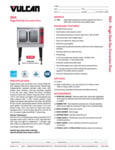 Vulcan F45421 SG4 Series Single Deck Gas Convection Oven Specsheet