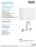 FAUCET DECK MOUNT 8"C 3-1/2" GNECK 4" WB FULL FLOW specsheet FAUCET DECK MOUNT 8"C 3-1/2" GNECK 4" WB FULL FLOW specsheet