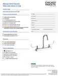 FAUCET DECK MOUNT 8"C 3-1/2" GNECK 4" WB 1.5 GPM specsheet FAUCET DECK MOUNT 8"C 3-1/2" GNECK 4" WB 1.5 GPM specsheet