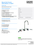 FAUCET WALL MT 8"C WB 5-1/4" GN FULL FLOW specsheet FAUCET WALL MT 8"C WB 5-1/4" GN FULL FLOW specsheet