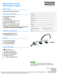 FAUCET WALL MT 8"C WB 9" SWING 1.5 GPM specsheet FAUCET WALL MT 8"C WB 9" SWING 1.5 GPM specsheet