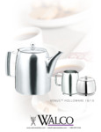 Walco Venus Hollowware Specsheet Walco Venus Hollowware Specsheet