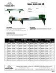 Advance Tabco Stainless Steel Wall Shelf Spec Sheet