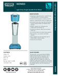Waring WDM20 Spec Sheet