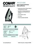 WCI216BK Conair Hospitality iron spec sheet
