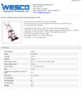 Wesco 934230036 Steel Hand Truck Specsheet