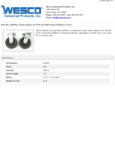 Wesco 934250049 Casters Specsheet Wesco 934250049 Casters Specsheet