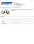 Wesco 934250050 Casters Specsheet Wesco 934250050 Casters Specsheet