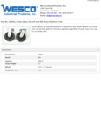 Wesco 934250052 Casters Specsheet Wesco 934250052 Casters Specsheet