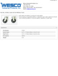 Wesco 934272201 Casters Specsheet