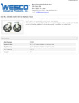 Wesco 934272203 Casters Specsheet Wesco 934272203 Casters Specsheet