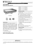 Wolf ASA Series Spec Sheet
