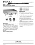 Wolf WEG Series Spec Sheet