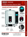 DISPENSER HOT WATER, 10 GALLON, 208V, 6-15 PLUG