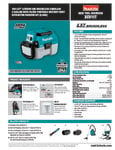 Makita XCV11 Spec Sheet Makita XCV11 Spec Sheet