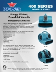 XPOWER X-400A Specsheet XPOWER X-400A Specsheet