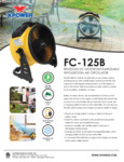 XPOWER FC-125B Rechargeable Air Circulator Spec Sheet XPOWER FC-125B Rechargeable Air Circulator Spec Sheet