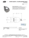 SHOWERHEAD WATERSAVE-BRASS BALL JOINT 1.5 GPM Has Image spec sheet