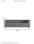 ZB-REGAL-810-3-SOFA-GY-GG Spec ZB-REGAL-810-3-SOFA-GY-GG Spec