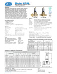 Zurn Model 20XL Specsheet