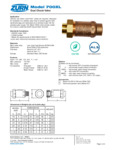 Zurn Model 700XL Specsheet Zurn Model 700XL Specsheet