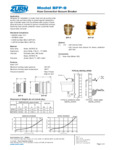 Zurn Model BFP-9 Specsheet Zurn Model BFP-9 Specsheet