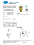 Zurn TP-VR10XL Specsheet