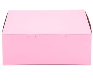 25 count PINK 14x14x5 Bakery or Cake Box 