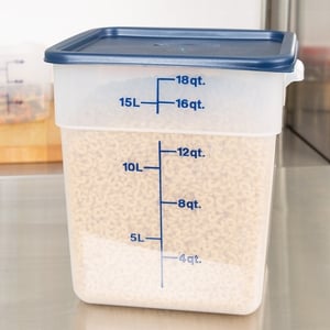 Thunder Group PLSFT018PP 18 qt Square Food Storage Container - White