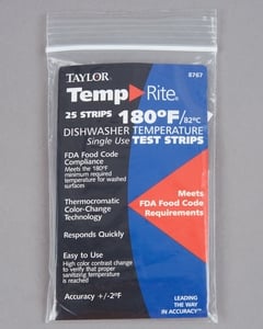 Taylor Dishwasher Thermometer Test Strip 24 per pack