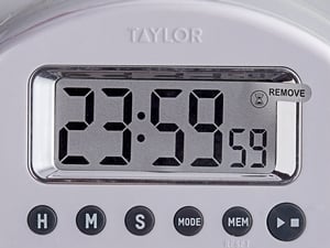 Taylor 5847-21 Digital 24 Hour Kitchen Timer with Clock