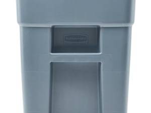 Rubbermaid Commercial Products Brute 50 Gal. Blue Plastic Square Rollout Trash  Can with Lid RCP9W27BLU - The Home Depot