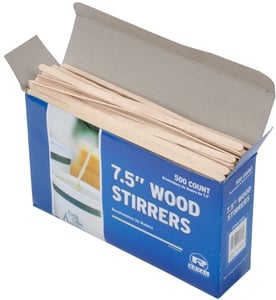 8 Inch, 500 Sturdy Wooden Drink Stirrers Birch Wood Coffee Stir Sticks
