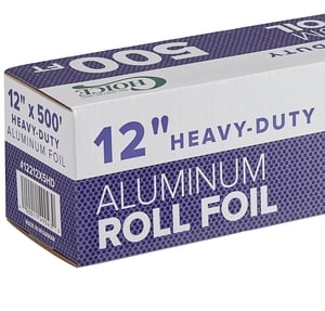 Heavy Duty Aluminum Foil Roll, 12 x 500 ft, Silver - mastersupplyonline