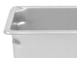 Vollrath Food Pan Container: Stainless Steel, Rectangular - 4 OAH, 10.4 Overall Dia | Part #30242