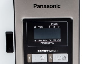 Panasonic 1000 Watt Commercial Microwave Oven with 10 Programmable Memory  NE 1054F Single Medium Size 0.8 ftandsup3 Capacity Microwave 6 Power Levels  1000 W Microwave Power 120 V AC 13.40 A Fuse Countertop Stainless Steel  Silver - Office Depot